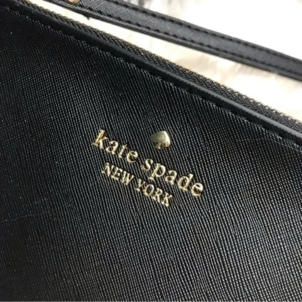 Kate Spade Black Leather Wristlet - Picture 6 of 7